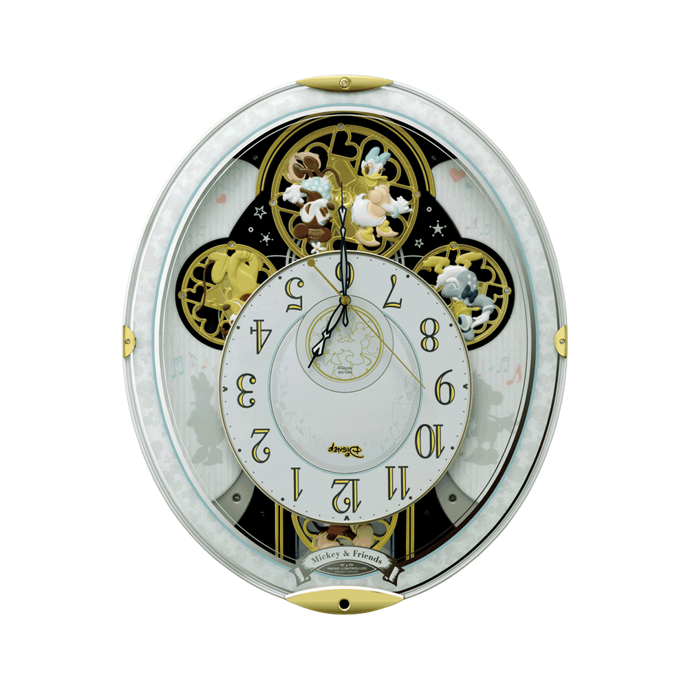 【新品】リズム時計工業 Disney ディズニー 電波からくり時計　ミッキー Amazon.co.jp: リズム(RHYTHM) ディズニー ミッキー &フレンズ
